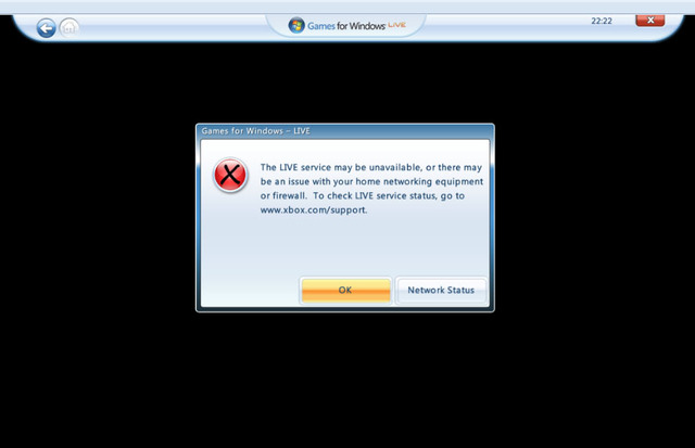 Games for Windows LIVE - Ошибка подключения