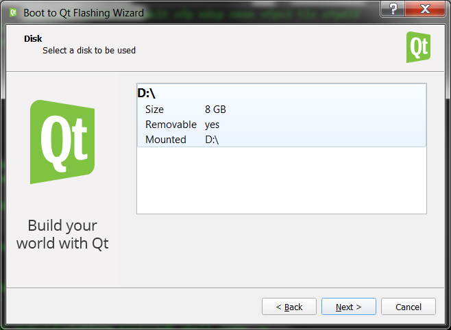 Flash Qt to SD