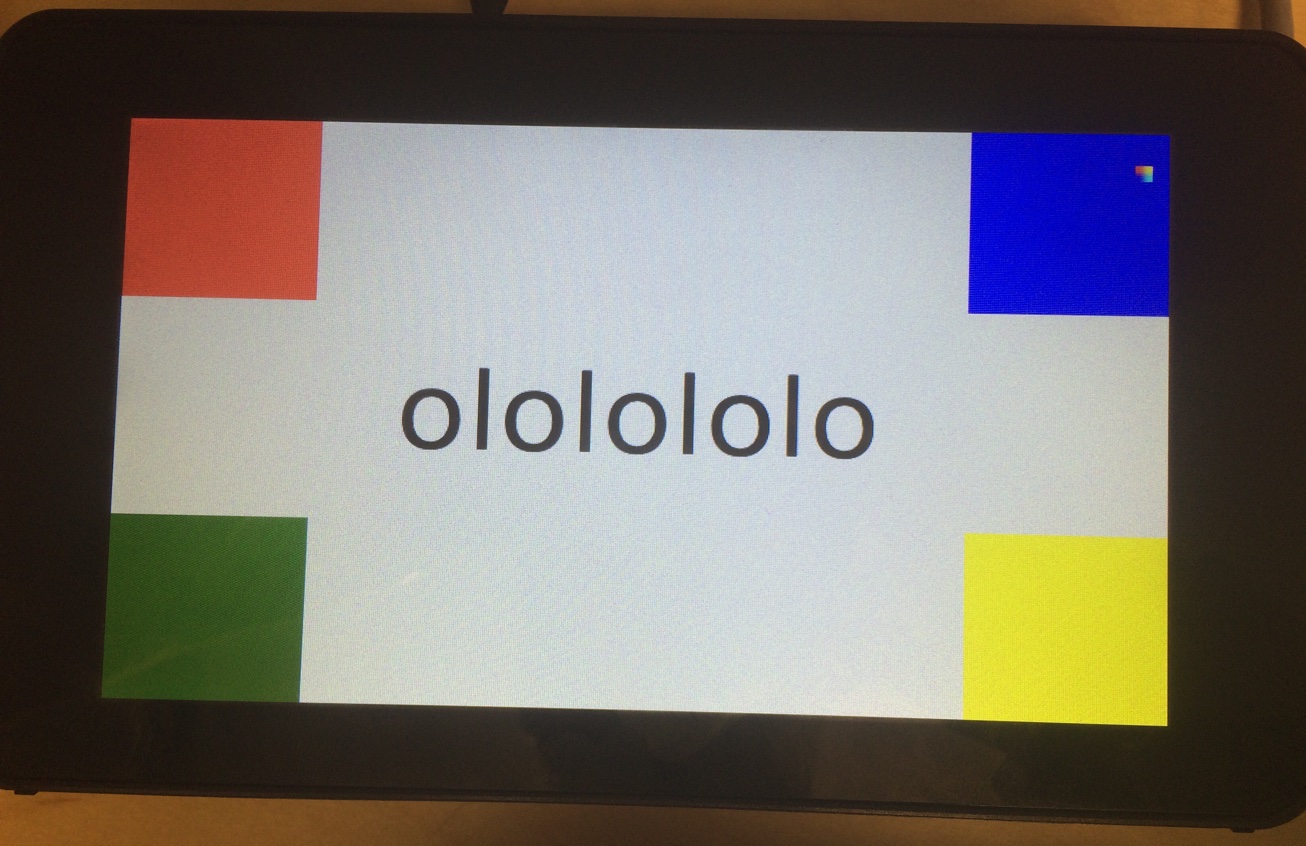 Color corners on Raspberry Pi 3