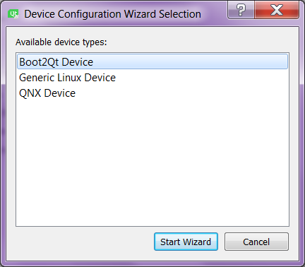 New device in Qt Creator