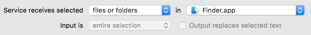 Automator, input