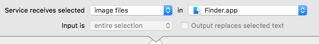 Automator service input