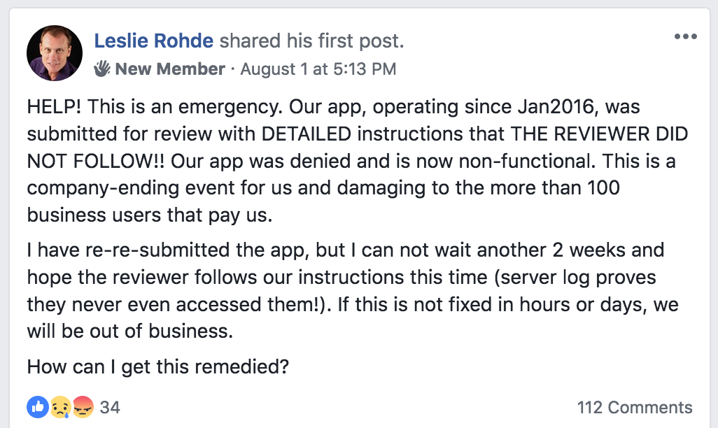 Facebook has fucked some business