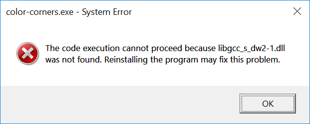 Qt, missing MinGW runtime