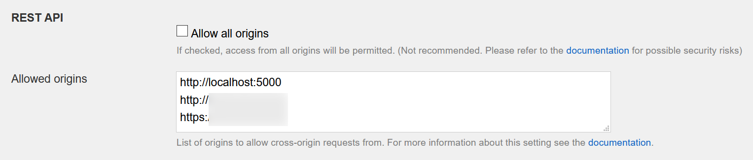 YouTrack allowed origins