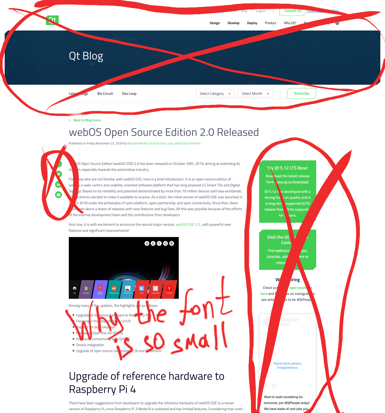New retarded Qt blog design