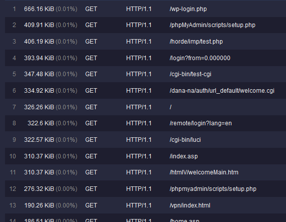 GoAccess panel 404