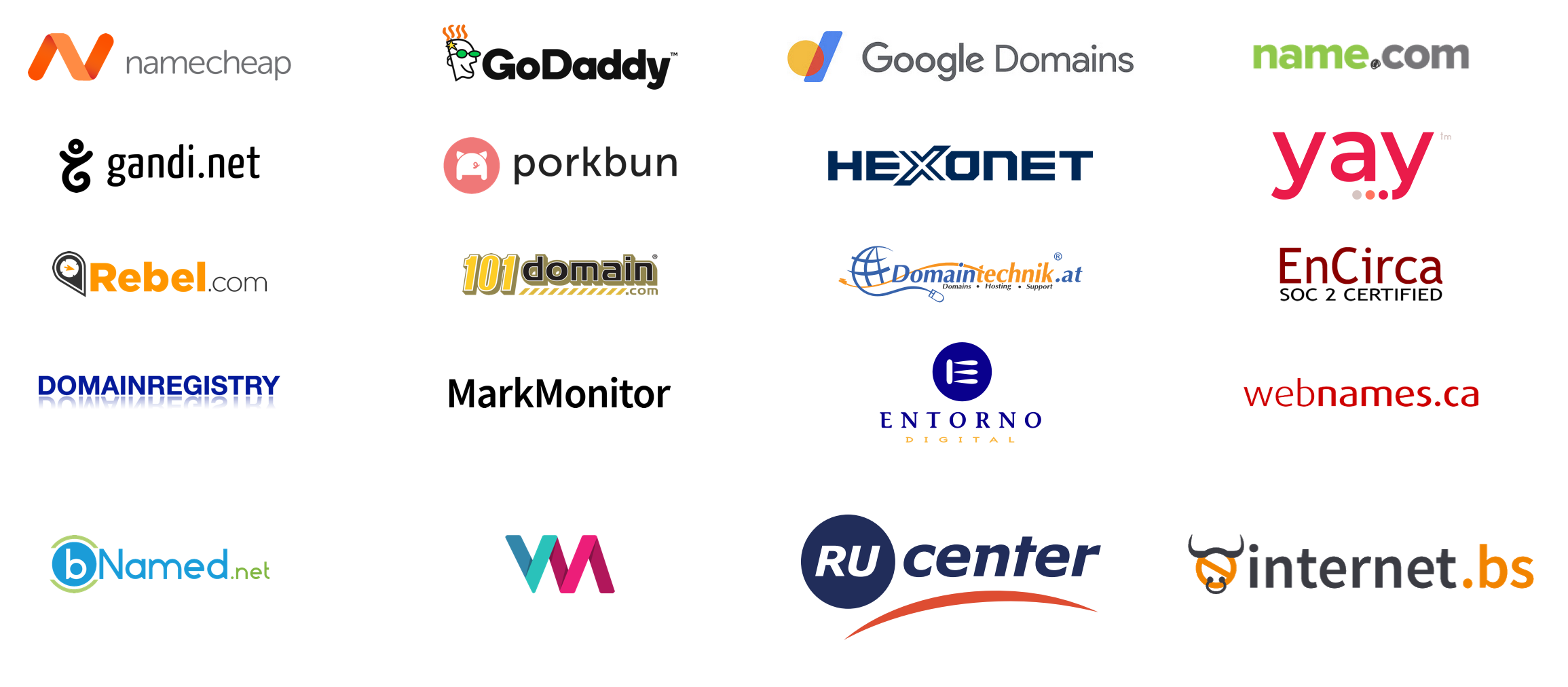 Google recommends domain registrars