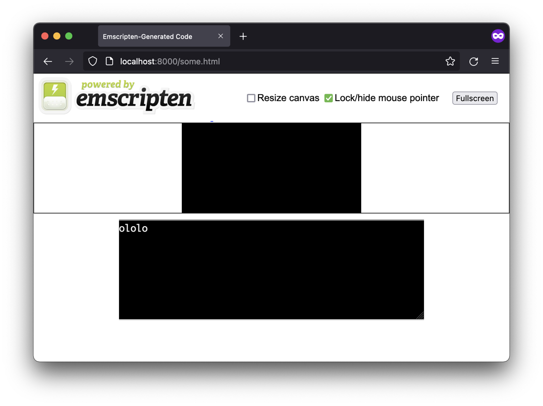 Simple C++ program as WASM
