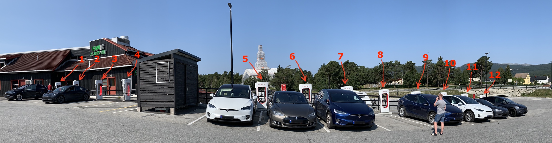 Tesla charging stations
