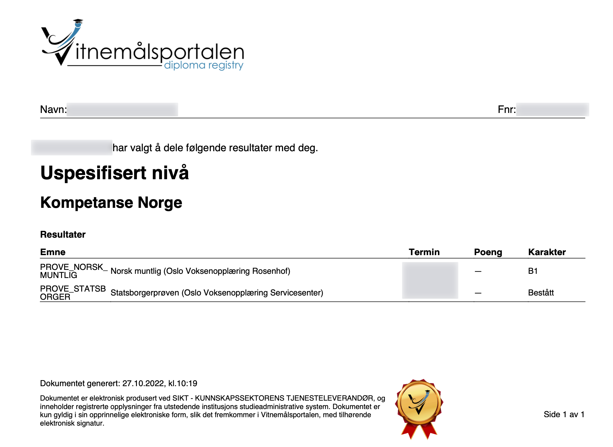 Vitnemålsportalen