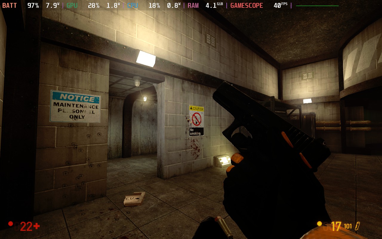 Steam Deck, Black Mesa MangoHud metrics
