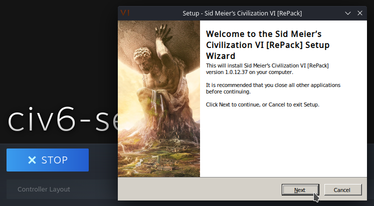 Steam, Windows game installer