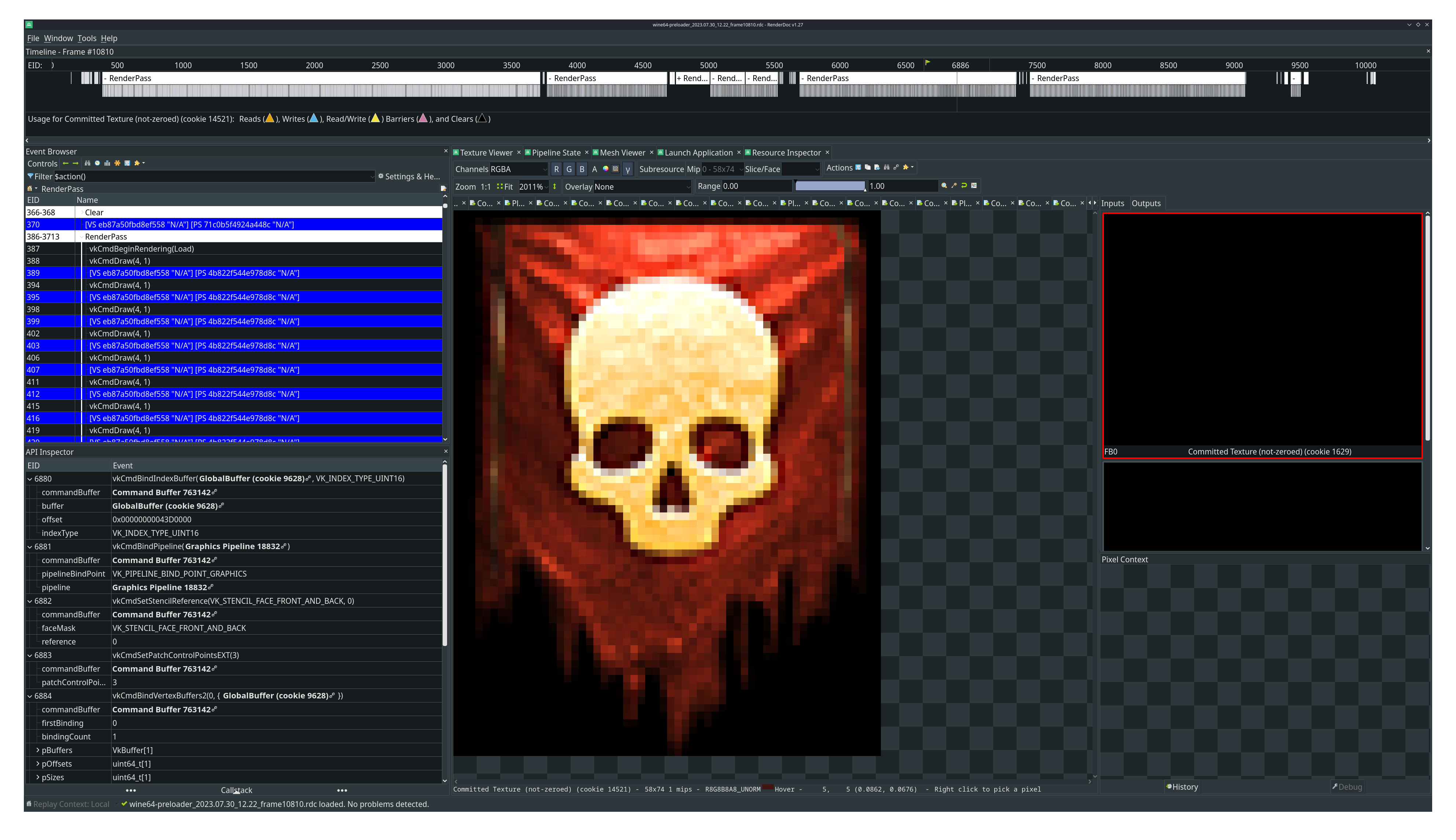 RenderDoc, viewing Diablo II Resurrected