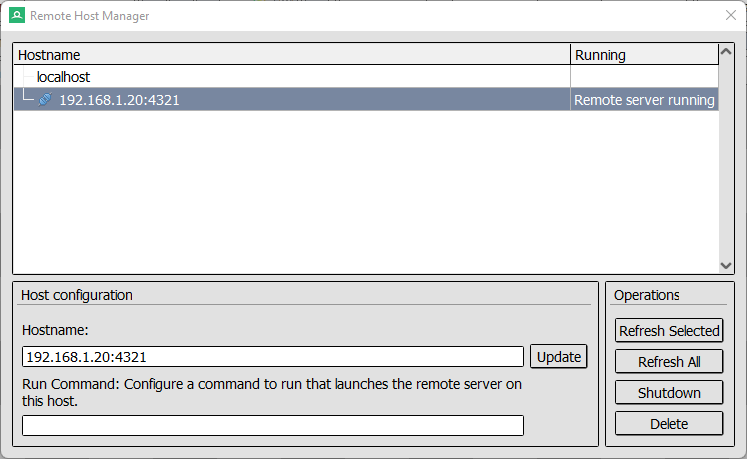 RenderDoc, remote host manager