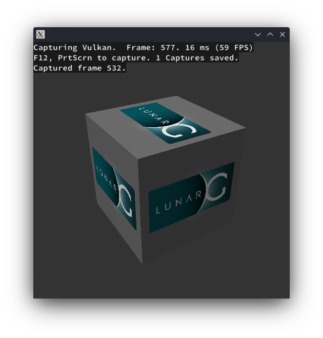 RenderDoc, capturing a Vulkan application