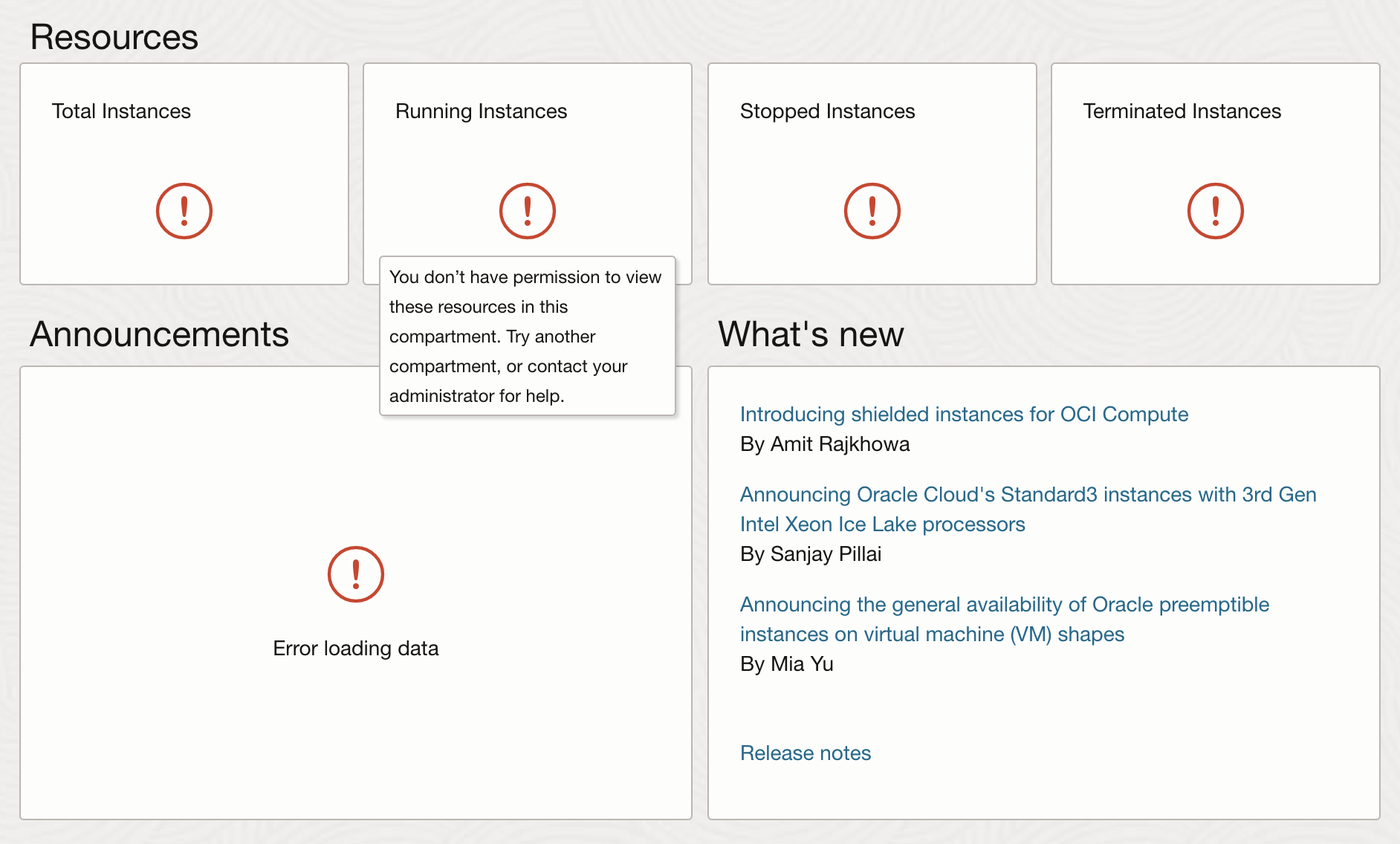 Oracle Cloud, all resources are gone