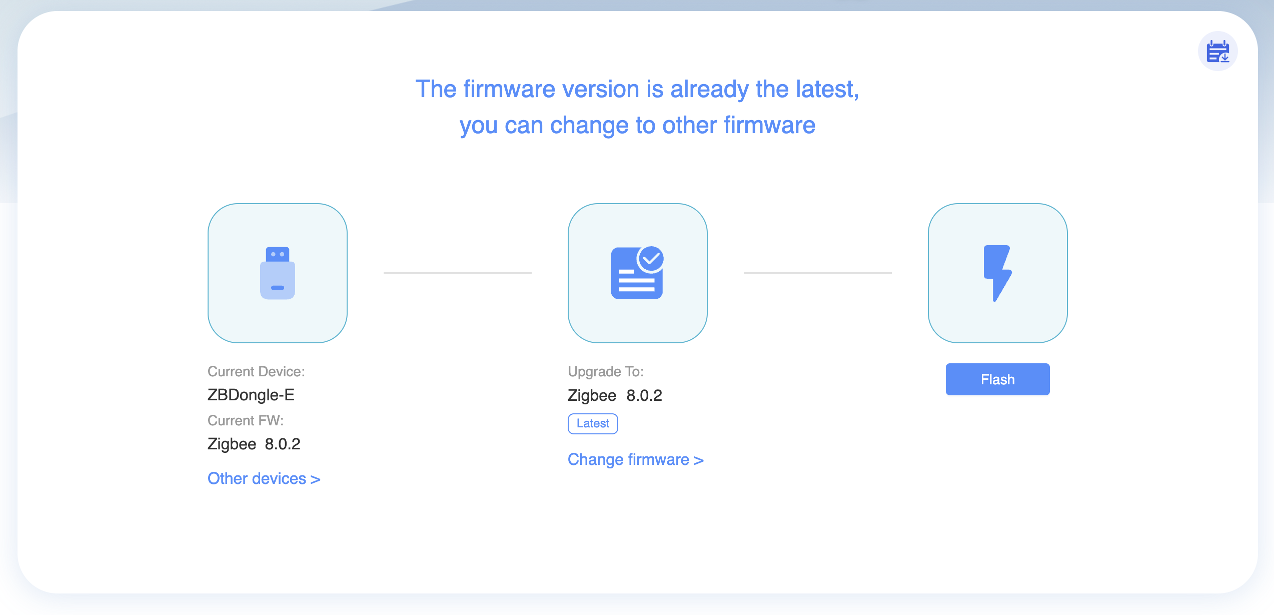 SONOFF Dongle Flasher, latest firmware