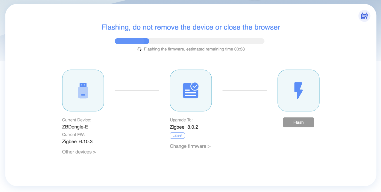 SONOFF Dongle Flasher, updating