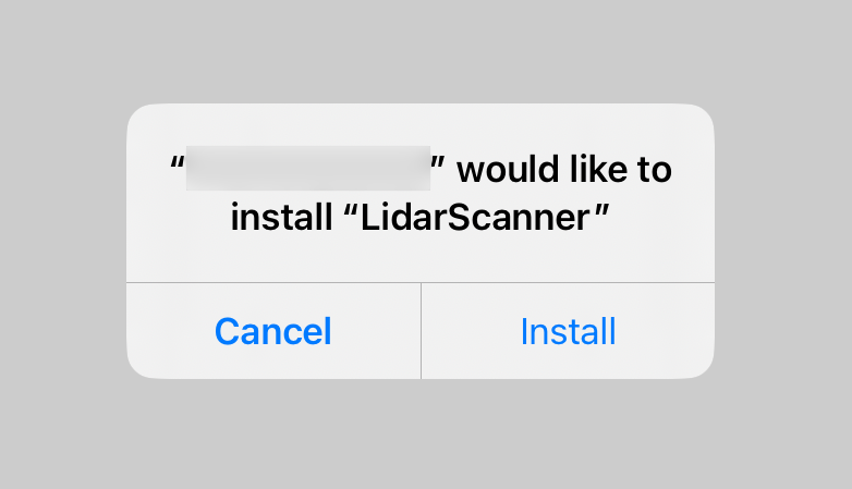 Modal dialog for installing an iOS application from a website
