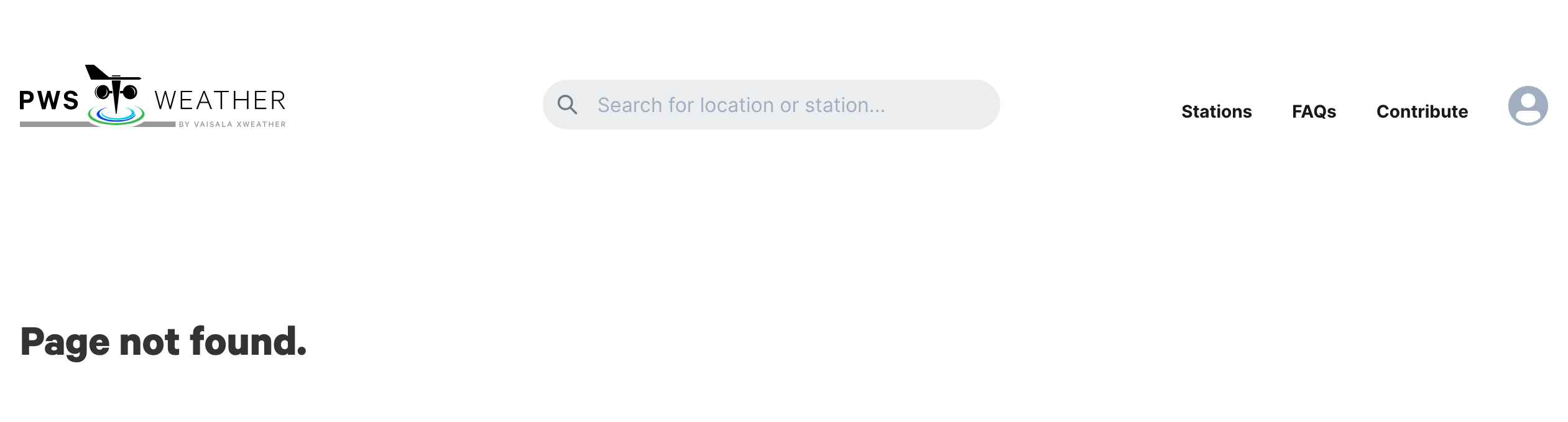 PWSWeather support page is 404