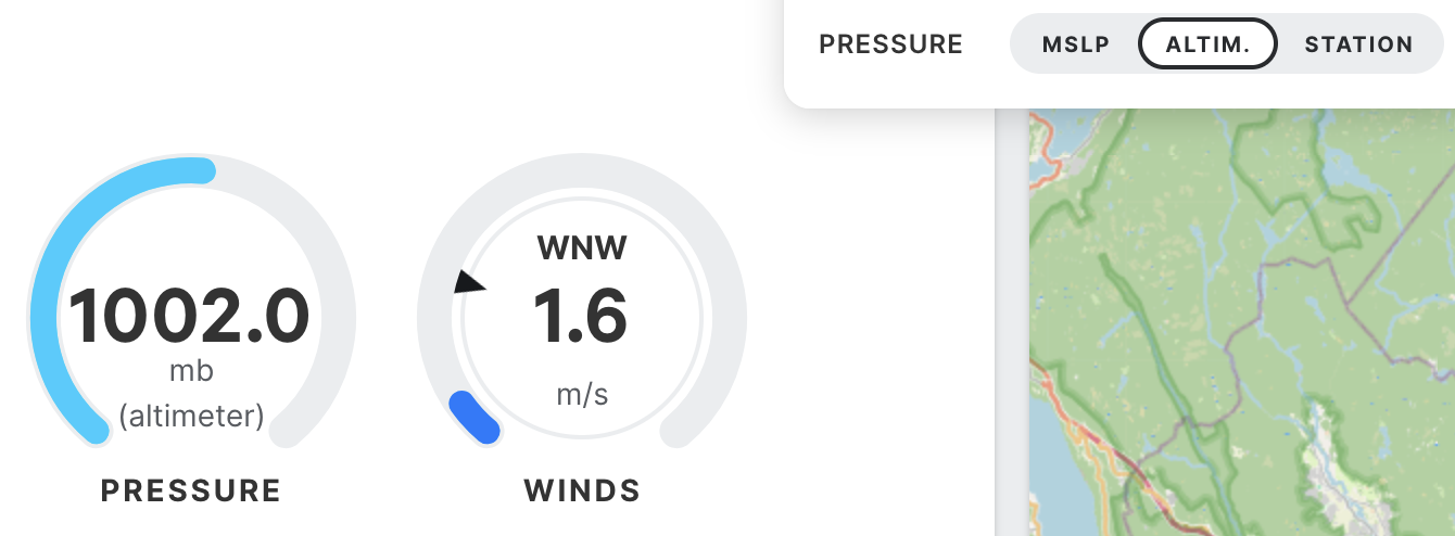 PWSWeather, unit settings, pressure altimeter.png